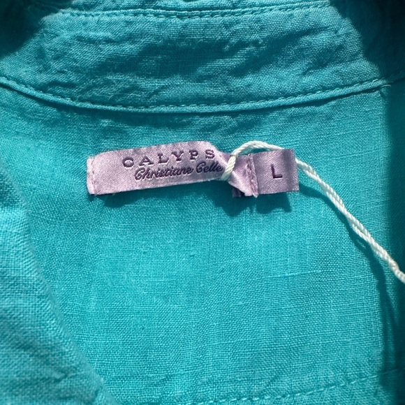 Calypso by Christiane Celle Dress Teal Large - Picture 5 of 6